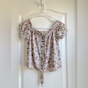 Hippie Rose Shirt Blouse - Women’s S - Greyish Tan